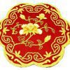 10Crt Gold Thread Silk Embroidered Peony Mat1