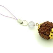 5 Facet 18Mm Rudraksha With Light Purple Swarovski Hanging1