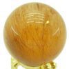 Gold Rutilated Quartz Sphere 50Mm3