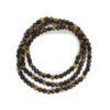 Tri-colored Tiger Eye 3-round Bracelet (4mm)2