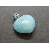 Aquamarine Heart Shape Pendant