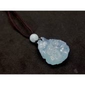 Rough Unpolished Aquamarine Crystal Pendant