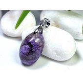 Russian Charoite Stone Cabochon Crystal Pendant