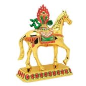 Tibetan Brass Windhorse for Victory and Success Luck