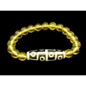 12 Eyes Dzi Bead with 8mm Smooth Citrine Bracelet1