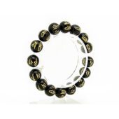 12mm Black Onyx Om Mani Padme Hum Bracelet1