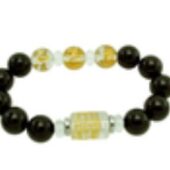 12mm Onyx 3 Zodiac Bracelet for Ox, Snake, Rooster