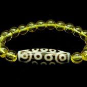 21 Eyes Dzi Bead with 8mm Smooth Citrine Bracelet1