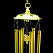 3 Inch Six-Rod All-Metal Three Chi Lin Windchime1