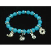 8mm Aquamarine Crystal Bracelet with Auspicious Charms1