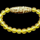 9 Eyes Dzi Bead with 8mm Faceted Citrine Bracelet1