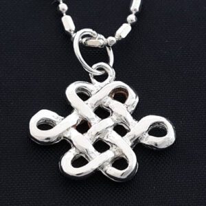 925 Silver with Zircon Mystic Knot Pendant