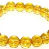 Amber 10mm Round Bracelet for Success Luck