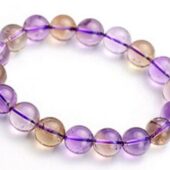 Ametrine Crystal 8mm Round Beads Bracelet