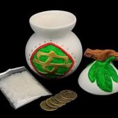 Anrenshui Wu Lou with Rock Salt and Chinese Coins