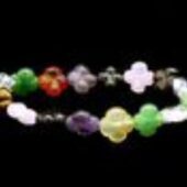 Assorted Chakras Crystal Floral Bracelet