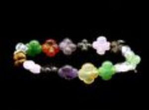 Assorted Chakras Crystal Floral Bracelet