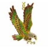 Bejeweled Flying Eagle Keychain