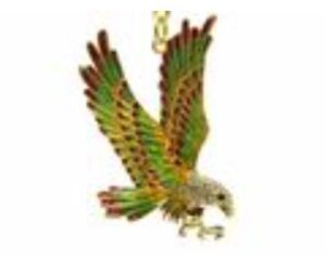 Bejeweled Flying Eagle Keychain