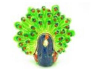 Bejeweled Miniature Wish-Fullfilling Peacock
