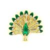 Bejeweled Peacock with Spread Tail Brooch1