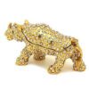 Bejeweled Wish Fulfilling Double Horn Rhinoceros Jewelry Box2