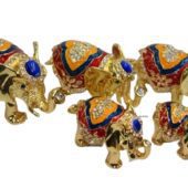 Bejeweled Wish-Fulfilling Family of Elephant