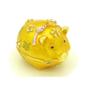 Bejeweled Wish-Fulfilling Golden Piggy - Buy-FengShui.com