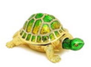 Bejeweled Wish-Fulfilling Green Tortoise