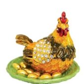 Bejeweled Wish-Fulfilling Hen with Golden Eggs