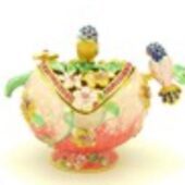 Bejeweled Wish-Fulfilling Love Birds on Potpourri