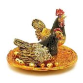 Bejeweled Wish-Fulfilling Rooster Family