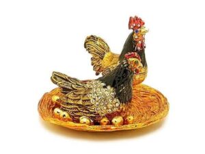 Bejeweled Wish-Fulfilling Rooster Family