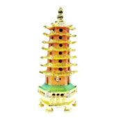 Bejeweled Wish-Fulfilling Seven Level Pagoda