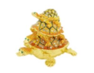 Bejeweled Wishfulfilling Three Tier Tortoise for Harmony