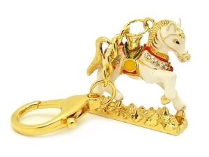 Bejewelled Wind Horse with Mantra Key Chain