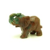 Bloodstone Crystal Elephant Figurine1