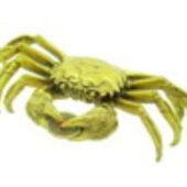 Brass Crab Biting Auspicious Coin