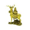 Brass Feng Shui Deer with Wealth Pot and Peonies4