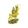 Brass Feng Shui Deer with Wealth Pot and Peonies5