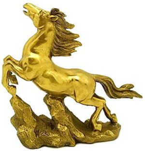 Brass Feng Shui Galloping Horse for Success