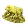 Brass Happy Good Fortune Pig and Family5