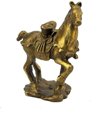 Brass Horse Carrying Gold Ingot (S)