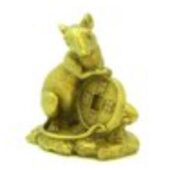 Brass Rat with Gold Ingot and Coins