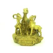 Brass Three Generations Goat for Prosperity1