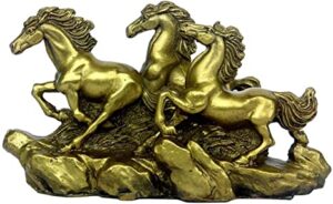 Brass Three Running Horses