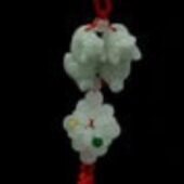 Celestial Pair of Jade Pi Yao Hanging Tassel