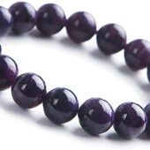 Charoite Crystal Donut Shaped Bracelet for Health Luck