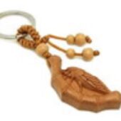 Cicada on Bamboo Career Protection Key Ring