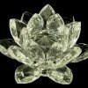 Clear High Grade Crystal Lotus Blossom Flower - 30mm1